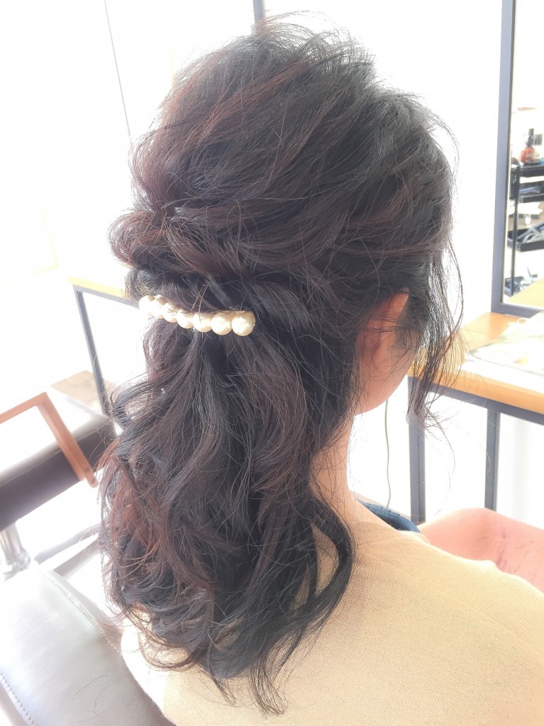 結婚式お呼ばれヘアセット　｜別府市　ルーズなヘアセット