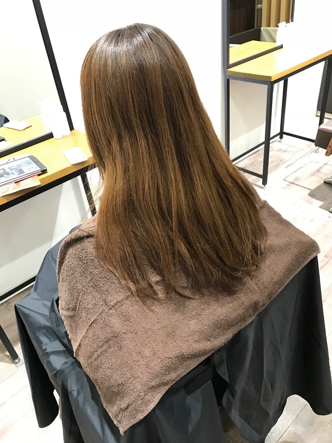ロングからミディアムに変身！ロブヘアー！別府市　カットカラーが人気　オッジィオット　イルミナカラー取り扱い美容室Rangali（ランガリ）