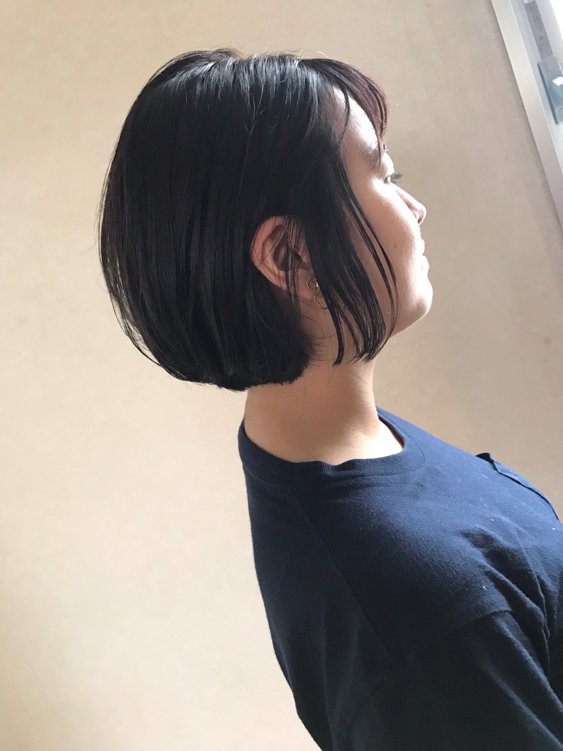 セミロングからボブに！！色はナチュラルアッシュ！別府市 カットカラーが人気 オッジィオット イルミナカラー取り扱い美容室Rangali（ランガリ）