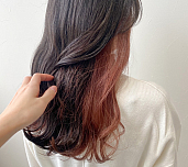 【別府 美容室Rangali】インナーカラー、ダークブラウン×ピンク#oggiotto #オッジィオット  #イルミナカラー 取り扱い店