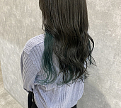【別府 美容室Rangali】インナーカラー、アッシュ×ターコイズグリーン#oggiotto #オッジィオット #イルミナカラー 取り扱い店